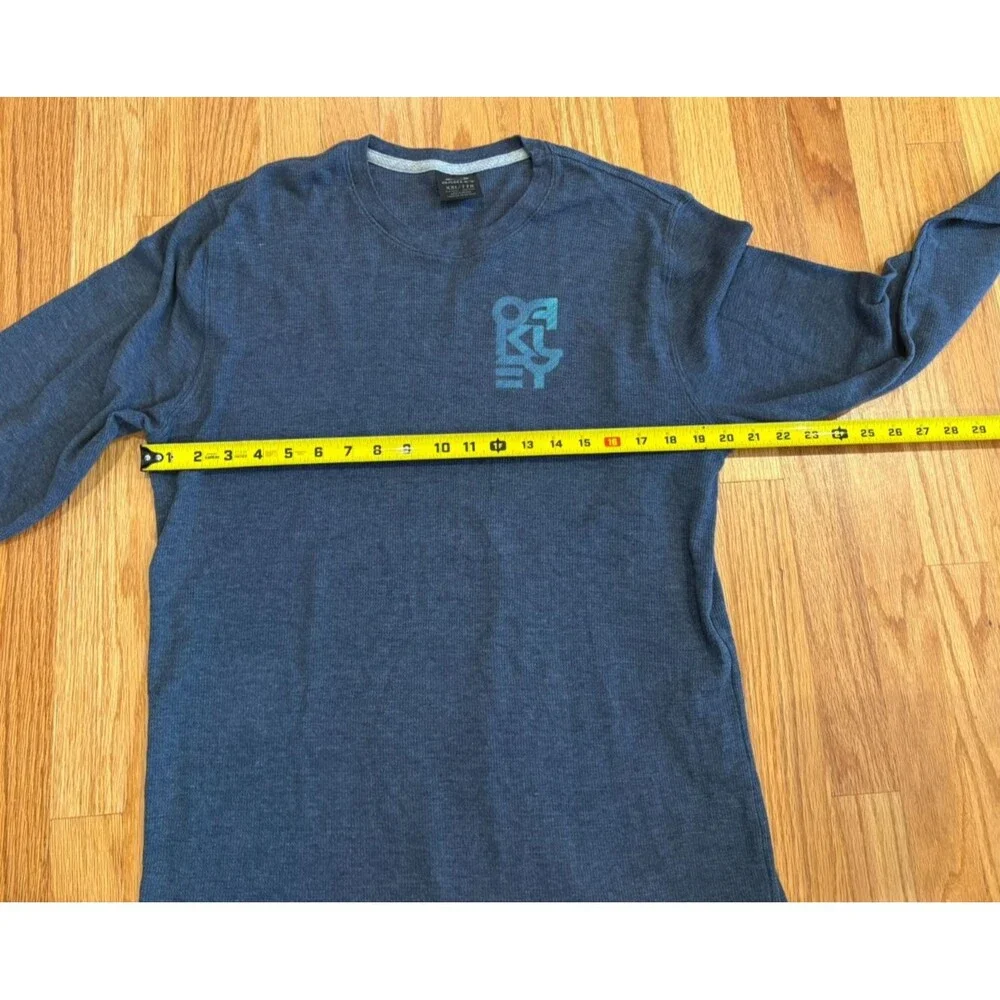 Oakley Shirt Men's 2XL XXL  Long Sleeve Tee T-Shirt Gray Blue Cotton Polyester - Picture 3 of 10